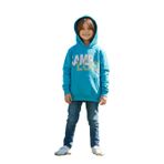 Erkek Çocuk Sweat-Shirt Baskılı Kanguru Cepli Petrol Yeşili (Petrol Yeşili, 13-14 Yaş)