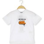 Erkek Çocuk T-Shirt Baskılı - Beyaz - 6 Yaş