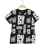 Erkek Çocuk T-Shirt Baskılı - Siyah - 8 Yaş