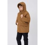 Erkek Çocuk Taba Su ve Rüzgar Geçirmez Kapüşonlu 3 Cep Kışlık Mont & Kaban & Parka FST-FMPÇ-110 - 12 - 13 Yaş