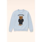 Erkek Çocuk Teddy Desenli Sweatshirt Pijama Üstü Mavi