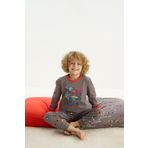 Erkek Çocuk Uzun Kol Gri Pijama Takım C0T4N7O8 GRİ 104/3-4 YAŞ