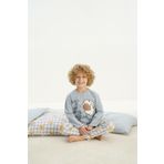 Erkek Çocuk Uzun Kol Mavi Pijama Takım C6T5N7O8 MAVİ 92/1-2 YAŞ