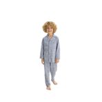 Erkek Çocuk Uzun Kol Önden Düğmeli Mavi Pijama Takım C8T4N7O8 MAVİ 92/1-2 YAŞ