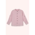Erkek Çocuk Uzun Kollu Müslin Pembe Gömlek 8 Yaş (128 cm)