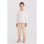 Erkek Çocuk Yaka Detaylı Beyaz Sweatshirt 7 Yaş (122 cm)