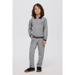 Erkek Çocuk Yaka Detaylı Gri-Melanj Sweatshirt 7 Yaş (122 cm)