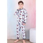 Erkek Çocuk/bebek %100 Pamuk Pijama Takımı 1850-FÜME - 1 - 2 Yaş