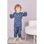 Erkek Çocuk/bebek %100 Pamuk Pijama Takımı 1850-LACIVERT Yeşil