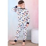 Erkek Çocuk/Bebek %100 Pamuk Pijama Takımı 1850-Lacivert