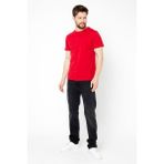 Erkek Çok Renkli T- Shirt Regular Fit Rahat Kesim Bisiklet Yaka Basic Tişört kırmızı 6XL