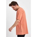 Erkek Compact Penye Oversiz Tişört - Apricot - L