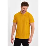 Erkek Compact Penye Pola Yaka Tişört - Sun Flower - 2XL