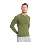 Erkek Compression Spor Tişört Uzun Kollu – Fitness, Koşu, Crossfit için Nefes Alan Hızlı Kuruyan Sporcu Tişört (Yeşil, S)