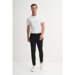 Erkek Dalgıç Kumaş Slim Fit Eşofman Altı 83105 - Siyah
