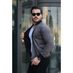 Erkek Dar Kesim Nubuk Süet Astarsız Likralı Su Itici Kolej Ceket - Füme - 5XL