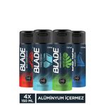 Erkek Deodorant 150 Ml 4'lü Set (Self,Green,Marine,Cool) Leke Bırakmaz