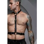 Erkek Deri Boyundan Askılı Bel Kemeri Harness - Brfm124