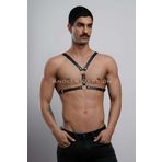 Erkek Deri Göğüs Harness, Erkek Fantazi Giyim, Clubwear, Partywear - Brfm44