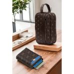Erkek Deri Mekanizmalı Cüzdan ve Portföy Clutch Traş Kozmetik Bakım ve Günlük El Çantası (14X24CM) NEW171 - Kahve - Taba - 14 x 24 cm - Kahve - Bakır
