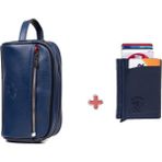 Erkek Deri Mekanizmalı Cüzdan ve Portföy Clutch Traş Kozmetik Bakım ve Günlük El Çantası (14X24CM) NEW171 - Lacivert - 14 x 24 cm - Lacivert - Lacivert