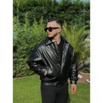 Erkek Deri Mont Kışlık - Siyah - XL