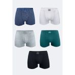Erkek Desenli 5 li Pamuk Elastan Boxer 5M074