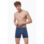 Erkek Desenli Pamuk Elastan Uzun Boxer 073