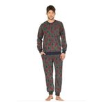 ERKEK DESENLİ POLAR GRİMELANJ PİJAMA TAKIM JBR-4907