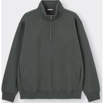 Erkek Dik Yaka Fermuarlı Sweatshirt FÜME