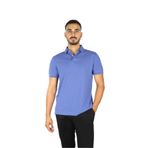 Erkek Dokuma Polo Yaka Kısa Kol Günlük Mavi T-Shirt MW0MW17770-C8K