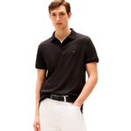 Erkek Dokuma Polo Yaka Kısa Kol Günlük Siyah Polo Yaka T-Shirt MW0MW35585-BDS