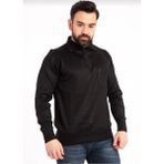 Erkek Düğmeli Ince Polo Yaka Yün Kazak - Siyah - 4XL