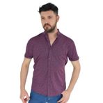 Erkek Dügmeli Polo Yaka Tişört R4400 BGL-ST02773 MÜRDÜM XL