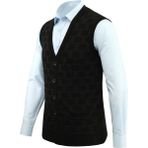 Erkek Düğmeli Yelek Cepli Kabarmalı Çelik Örgü Klasik Kalıp - 5215L - 2XL - Lacivert