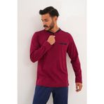 Erkek Düz Patlı Bordo Pijama Takımı 8000