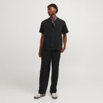 Erkek Düz Renk Dügme Kapamali Gömlek - Luke - 001 Siyah - 2XL