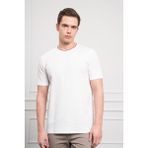 Erkek Ekru Trend Bisiklet Yaka Dinamik Fit T-Shirt - 2XL