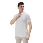 Erkek Ekru%100 Pamuk Polo Yaka Kısa Kollu Triko Kazak TRIST-7107 -XL