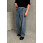 Erkek Ekstra Baggy Jean Pantolon - 2XL - Mavi