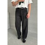 Erkek Ekstra Baggy Jean Pantolon - Antrasit - M