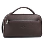 Erkek El Çantası Portföy Çanta İki Bölmeli El Çantası Clutch Çanta (Kahverengi)