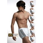 Erkek Elastanlı Biyeli Beyaz Boxer 850 6'lı Ekonomik Paket