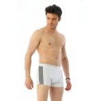 Erkek Elastanlı Biyeli Beyaz Boxer 850