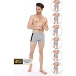Erkek Elastanlı Biyeli Gri Boxer 850 6'lı Ekonomik Paket - 2XL