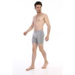 Erkek Elastanlı Biyeli Gri Melanj Uzun Boxer 855