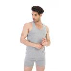 Erkek Elastanlı Spor Gri Atlet 916