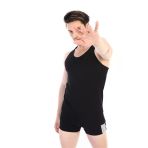 Erkek Elastanlı Spor Siyah Atlet 916