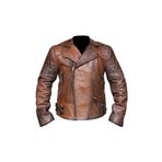 Erkek Elmas Kapitone Motosiklet Ceketi - Kuzu Derisi Motorcu Pedli Kış Dış Giyim - Moda Eskitme Motorcu Çoklu Tasarım ve Gölge Günlük Kıyafet - Hakiki Deri Ceket, Elmas Mumlu Küçük Küçük, M