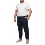 Erkek Eşofman Altı Lastikli Paça İnce Pamuklu Fermuarlı Battal Büyük Beden (Lacivert, 3XL)